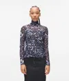 Kl Jeans All-over-print Mesh Top In Multi