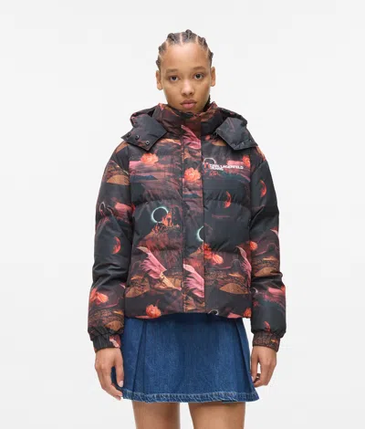 Kl Jeans All-over-print Puffer Jacket In Multi