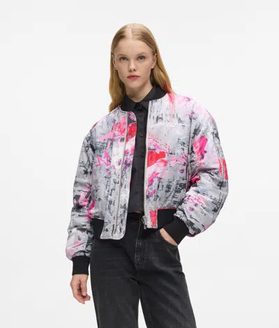 Kl Jeans All-over Paint Bomber Jacket