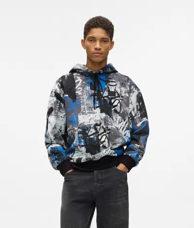 Kl Jeans All-over Paint-effect Hoodie