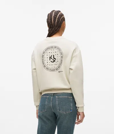 Kl Jeans Bandana Logo Sweatshirt In Gray