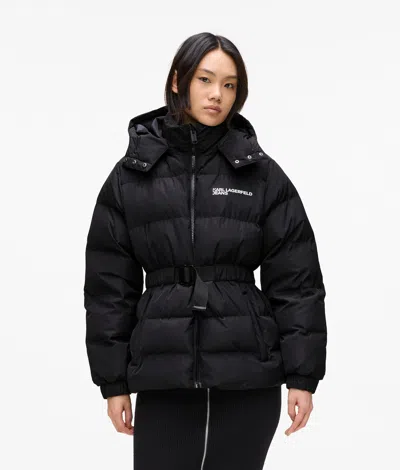 Kl Jeans Belted Puffer Jacket