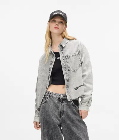 Kl Jeans Bleached Denim Shirt