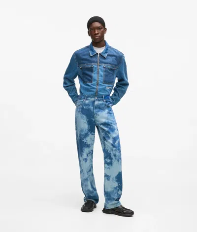 Kl Jeans Bleached Relaxed Jeans In Multi