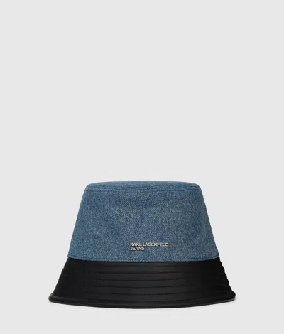 Kl Jeans Bob En Simili-cuir Et Denim In Blue