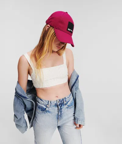 Kl Jeans Bouclé Crop Top