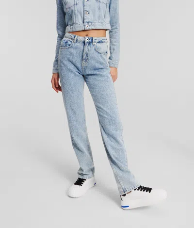 Kl Jeans Bouclé High-rise Straight Jeans