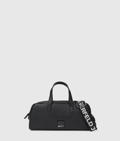 Kl Jeans Box Logo Bowling Bag In Black