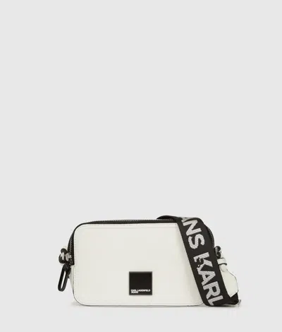 Kl Jeans Box Logo Camera Bag In White
