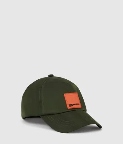 Kl Jeans Box Logo Cap In Green
