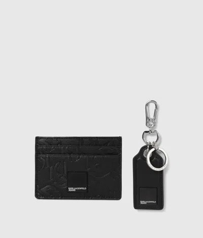 Kl Jeans Box Logo Cardholder Keychain Gift Set