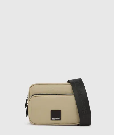 Kl Jeans Box Logo Extra-large Camera Bag In Brown