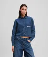Kl Jeans Boxy Denim Shirt In Blue