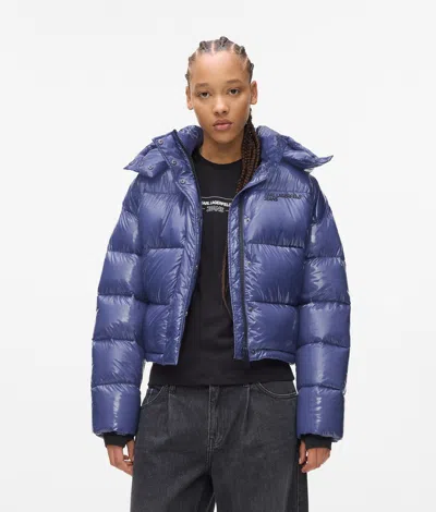 Kl Jeans Boxy Puffer Jacket In Blue