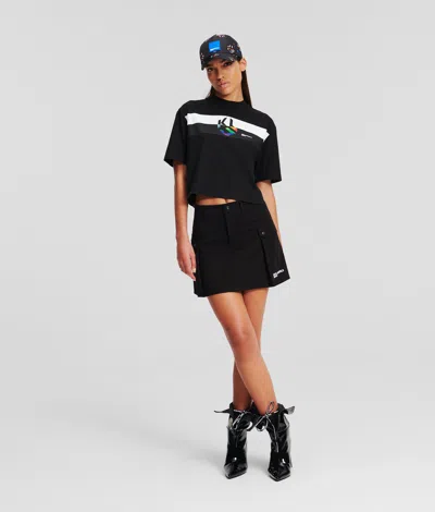 Kl Jeans Cargo Mini Skirt