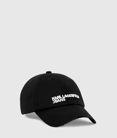 Kl Jeans Casquette À Logo Effet Usé In Black