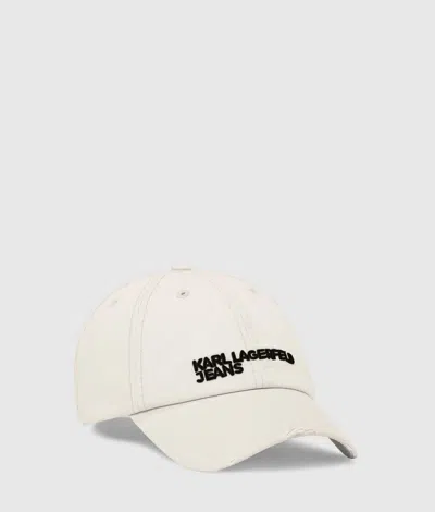 Kl Jeans Casquette À Logo Effet Usé In Neutral
