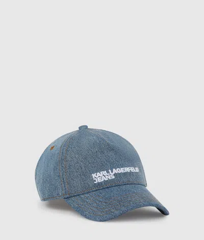 Kl Jeans Casquette Avec Logo En Denim In Blue
