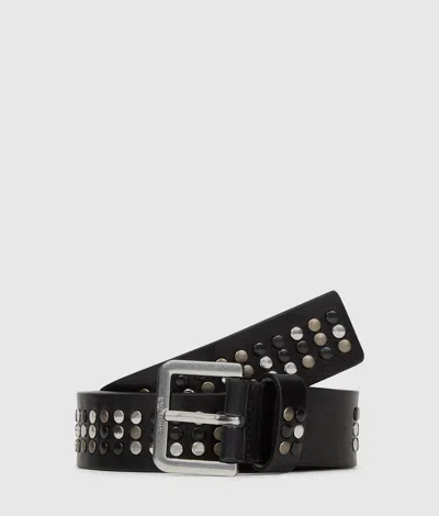 Kl Jeans Ceinture En Cuir Avec Clous In Black