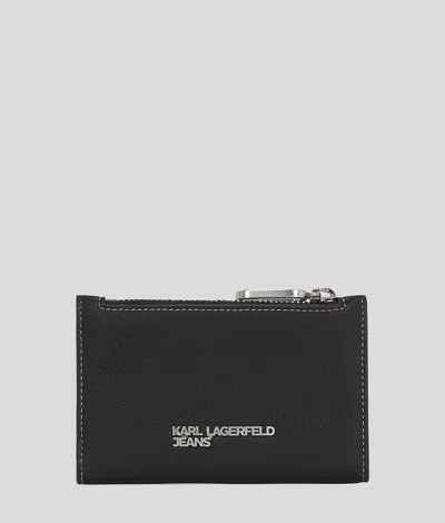 Kl Jeans Chain Bifold Wallet In Black