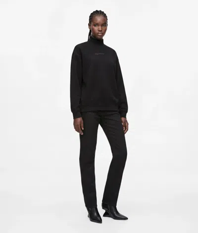 Kl Jeans Coated High-rise Straight Jeans