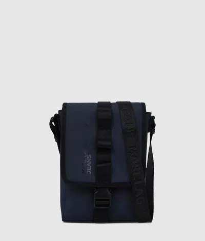 Kl Jeans Coated Reporter Bag In Black