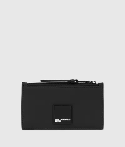 Kl Jeans Coated Technical-leather Cardholder