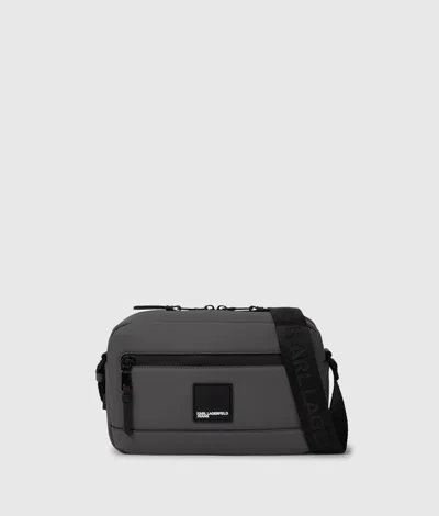 Kl Jeans Coated Technical-leather Crossbody Bag