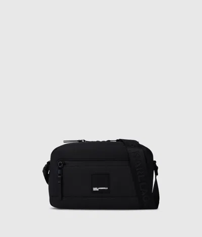 Kl Jeans Coated Technical-leather Crossbody Bag