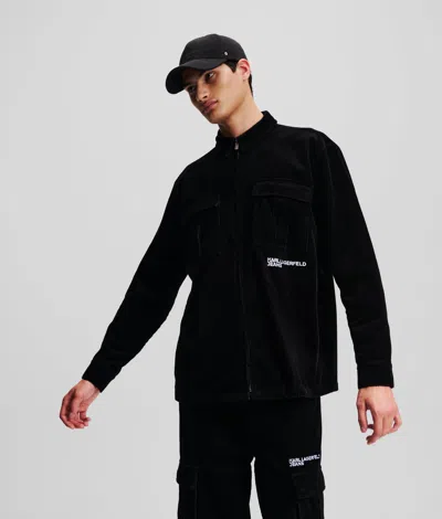 Kl Jeans Corduroy Overshirt In Black