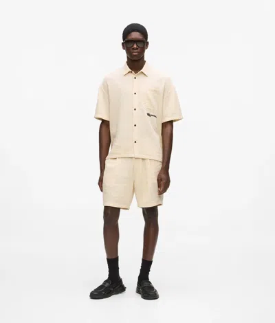 Kl Jeans Crinkled Shorts In Gray