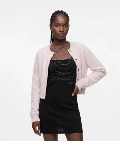 Kl Jeans Cropped Fluffy Cardigan