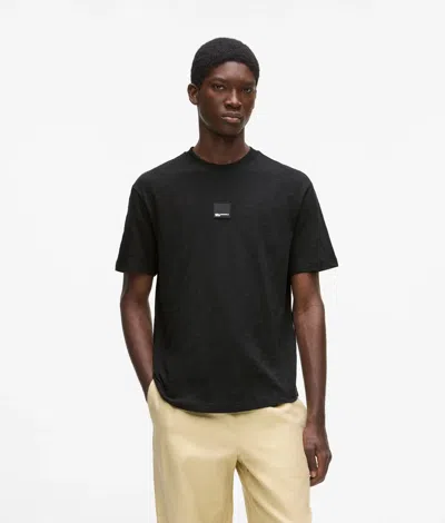 Kl Jeans Curved Hem T-shirt In Black