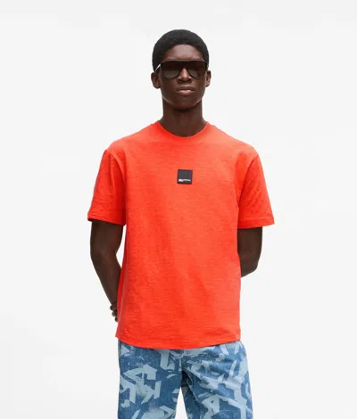 Kl Jeans Curved Hem T-shirt In Pink