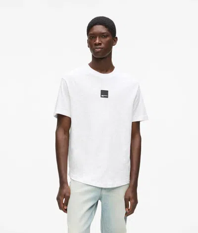Kl Jeans Curved Hem T-shirt In White