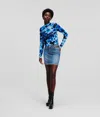Kl Jeans Cut-out Waist Mini Skirt