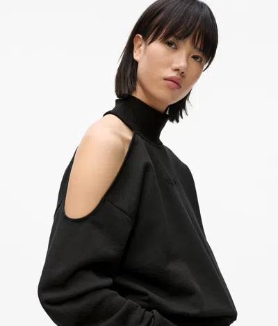 Kl Jeans Cut-out Sweatshirt In Black