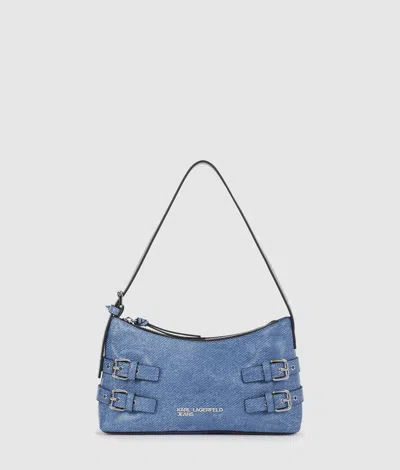 Kl Jeans Denim Buckle Shoulder Bag
