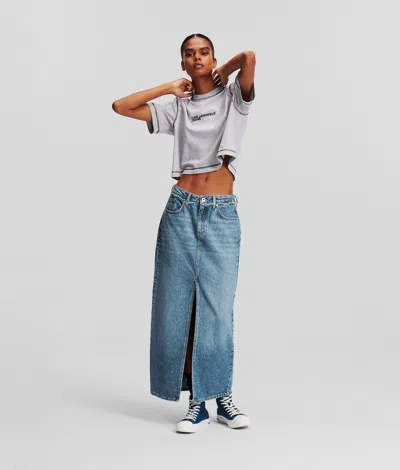 Kl Jeans Denim Maxi Skirt