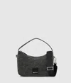 Kl Jeans Denim Mini Hobo Bag In Black