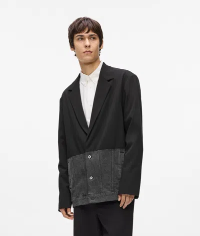 Kl Jeans Denim Panel Blazer