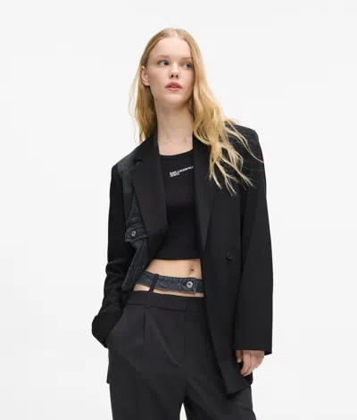 Kl Jeans Denim Panel Blazer