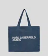 Kl Jeans Denim-shopper Mit Logo In Blue