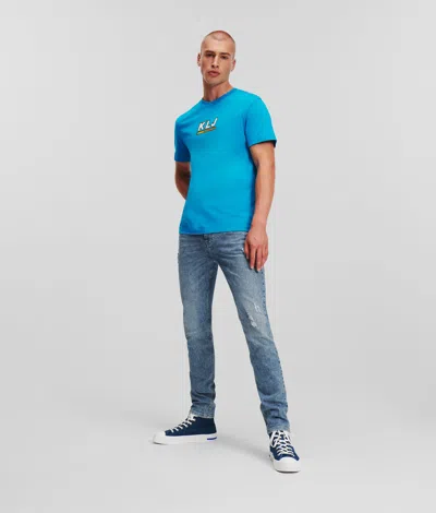 Kl Jeans Distressed Skinny Jeans In Blue