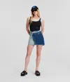 Kl Jeans Double-layer Mini Skirt