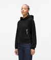 Kl Jeans Drawcord Hoodie In Black