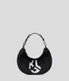 Kl Jeans Faux-fur Half-moon Shoulder Bag