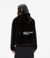 Kl Jeans Faux-fur Jacket In Black