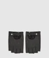 Kl Jeans Fingerless Denim Gloves In Gray