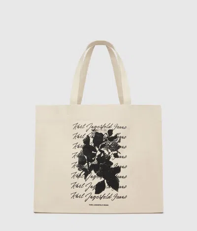 Kl Jeans Floral Print Shopper
